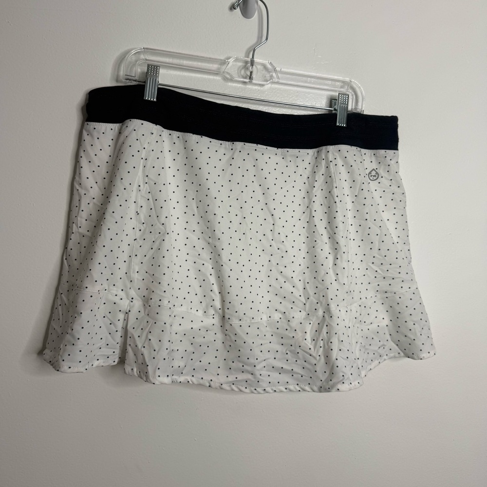NWT Tasc Peformance Rhythm Tennis Skirt White Ace Dot‎ Size X-Large - Picture 5 of 12